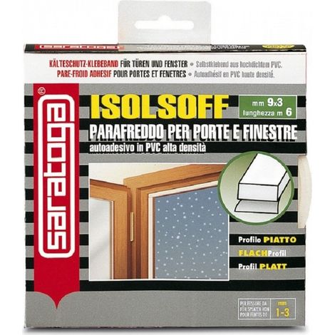 Saratoga Parafreddo PVC Marrone per Porte e Finestre Isolsoff 6m 9x3mm