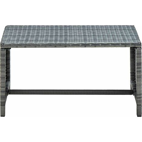 vidaXL Mesa de centro de ratán sintético gris antracita 70x40x38 cm (1/2)
