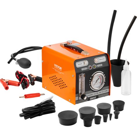 VEVOR Macchina rilevatore perdite fumo per auto, Rilevatore di perdite 8L/min, Modalita aria modalita fumo, Rilevatore di perdite con manometro pompe ad aria, Rilevatore di perdite per sistemi EVAP