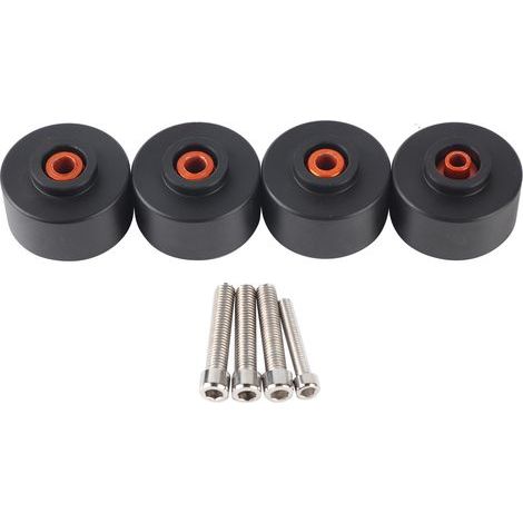 Lot de 4 Protège-carters Moto CNC Avant & Arrière, Embouts de Fourche et Bras Oscillant, Anti-chute pour 125 200 390 (1/5)