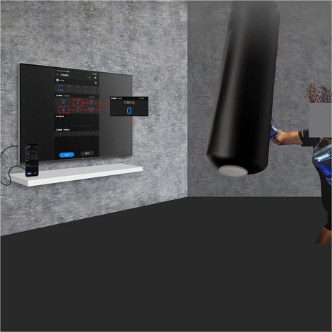 Jauge de Force numérique Force Test Kick Pad Boxe Taekwondo Kickboxing Power Meter Paddle Mesure d'impact Dynamomètre de Haute précision à Pression (Color : Boxing Force Tracker, Size : A) (1/5)