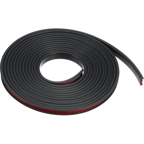 Bandeau De Bord en U 23/64" x 19.7ft (9mm x 6M) Adhésif TPE Flexible Ruban De Placage Bande De Protection Souple pour Meuble Armoire Table Réparation, Noir (1/5)