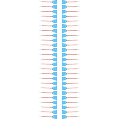 50 embouts mélangeurs pour résine époxy, applicateur de colle, accessoire dentaire, bleu et orange, ratio 10:1 (1/5)