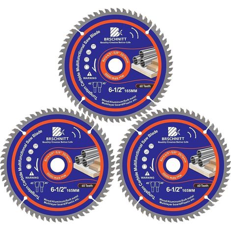 Kreissägeblatt 165mm 60Z für Holz, Metall, Alu, 20/16mm Bohrung (1/5)