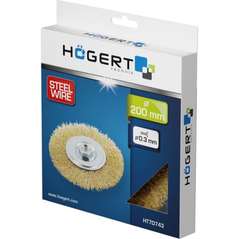 Brosse conique Hogert HT7D743 200 mm M14