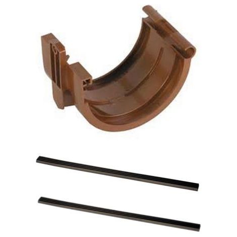 GIUNTO SEMPLICE PER GRONDAIA IN PVC COLOR RAME COMPLETO DI GUARNIZIONI DAKOTA