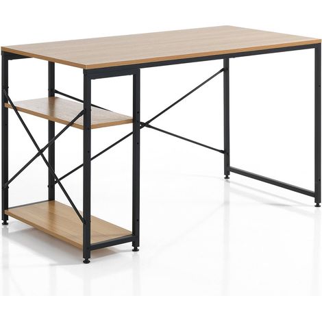 Industrieller Schreibtisch aus Holz und Metall für Büro 120 cm Kyle Evo