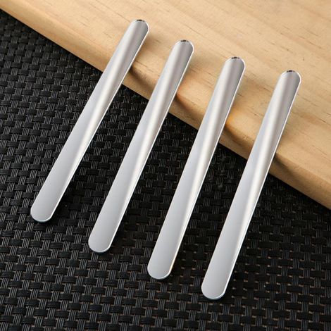 Lot de 50 bâtonnets de glace réutilisables en acrylique, pour créer soi-même sa glace, pour parents et enfants, finition argent miroir.