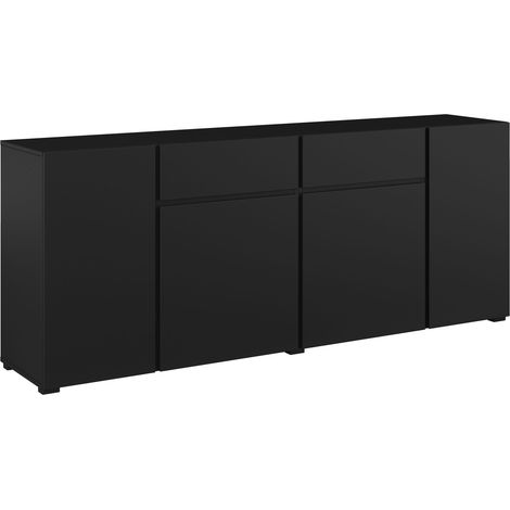 Cómoda Elbleve 103, Negro, Con cajones y puertas, Número de cajones: 0, 78x195x40cm