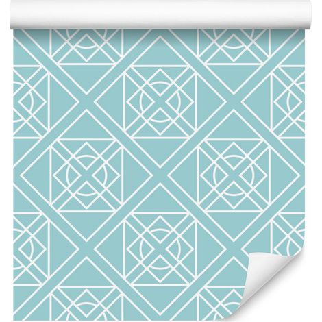 Carta da parati con ornamenti geometrici modernisti per soggiorno e camera da letto 50x1000 (1/5)
