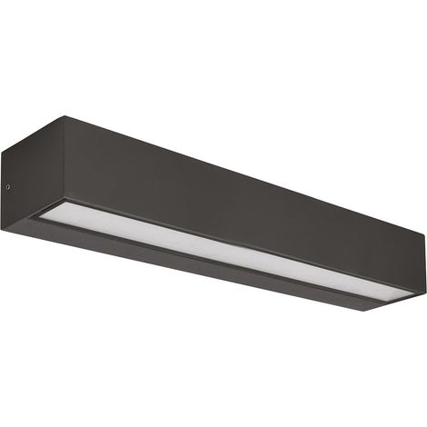 Applique LED 2x15W GES2247 biemissione CCT 3000K/4000K/5000K, struttura in alluminio pressofuso grigio antracite - Gealuce (1/2)