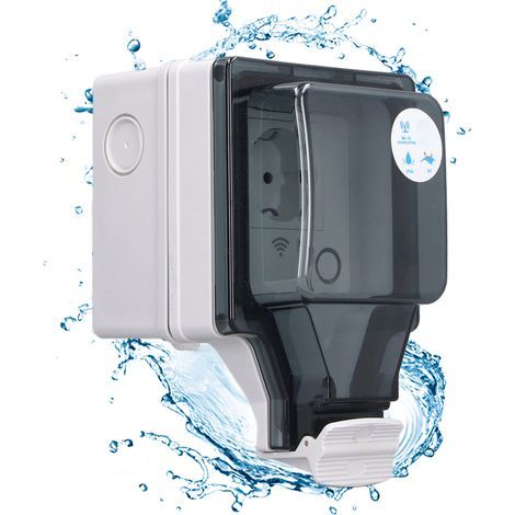 IP66 wasserdichte Außensteckdose, Doppelschalter-Außenwandsteckdose mit Klappabdeckung für den Garten, WLAN-Smart-Plug Typ 86 EU-Stecker 110–250 V SNW-SR (1/5)