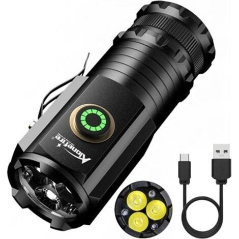 X23 Mini Lampe de Poche LED USB-C Rechargeable Petite Lumineuse 5 Modes Lampe Stylo Portatif Etanche Longue Durée de Vie des Piles avec Aimant de Queue, Clip, Pile pour Extérieur, Randonnée (1/5)