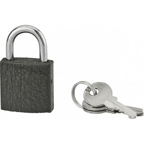 Lucchetto ACERA grigio 25 mm con arco in acciaio cementato, 3 chiavi – THIRARD