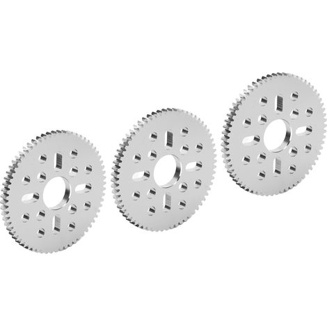 Pignon droit (3 pièces) : alésage long de 4 pouces, alésage rond de 12 pouces, module de 0,8, alésage central de 14 mm, épaisseur de 4 mm (4312‑0414‑0068) (1/5)