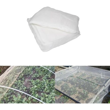 Filet Anti Insecte Potager Blanc 1.55 m Maille Fine Protection Jardin pour Légumes Fruits Arbres Fruitiers Plantes Filet de Protection Végétale pour Serre Plate-Bande Surélevée et Jardinage (1.5x5) (1/5)