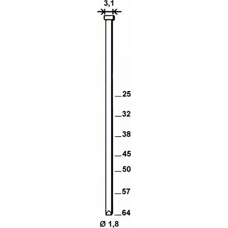 10 000 finettes brads galvanisés en bande 34° D. 1,8/3,1 x L. 57 mm DA-57 - 6DA572 Alsafix