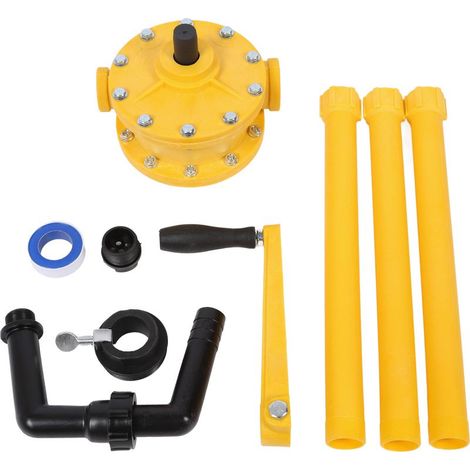 Pompe à main pour baril, levage de 3 à 5 m, 35 LPM, transfert d'huile manuel robuste pour barils de 5 à 55 gallons (1/5)