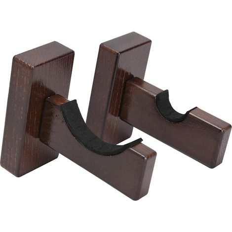 Support Murale Pour Baton De Baseball - Bois Naturel - Fixation Horizontale - Pour Baton De Baseball Ou Softball - 1 Set (1/5)