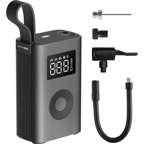 Compresseur D’air Électrique, Pompe À Air Portable ADV, 150 PSI Gonfleur De Pneu sans Fil avec Lumière LED, Affichage Numérique, Charge USB-C, Idéal pour Voiture/Moto/Vélo/Ballon (1/5)