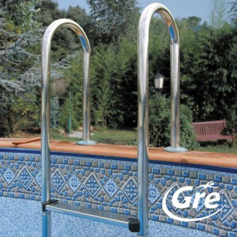 Escalera Piscinas Gre 40273 Piscinas Gre Inoxidable De Muro 3 Peldaños (1/5)