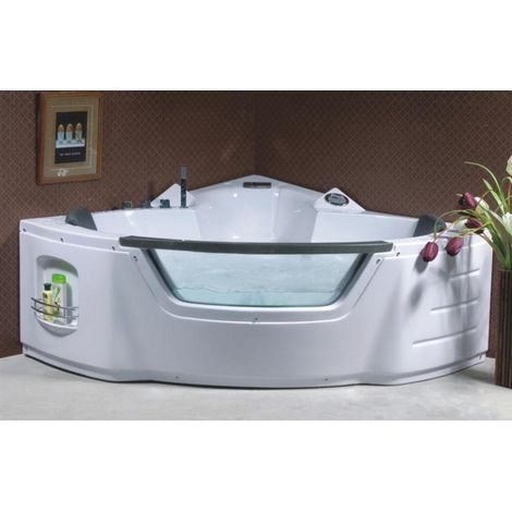 Bagno Italia Vasca Idromassaggio 135x135 cm per due persone vetro frontale 10 getti full optional (1/5)