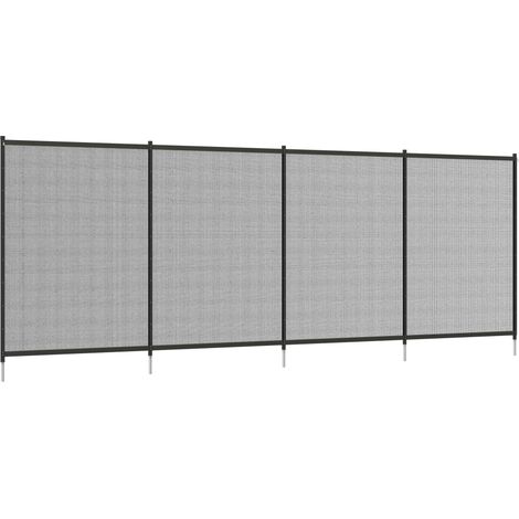 Recinzione per piscina 365 x 126 cm 4 pezzi in alluminio nero (1/5)