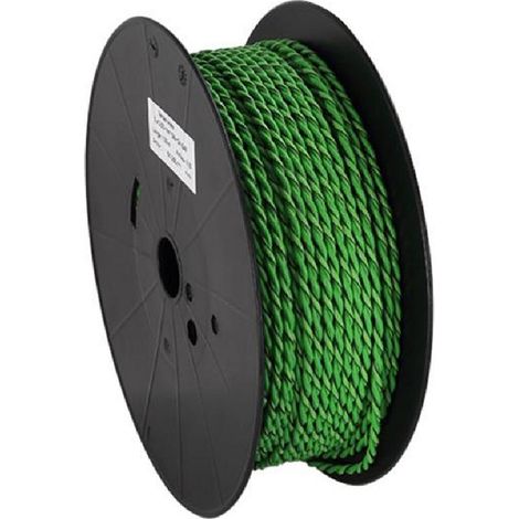 Cable compatible avec enceinte torsade 2x2.50mm2 Vert noir 100m