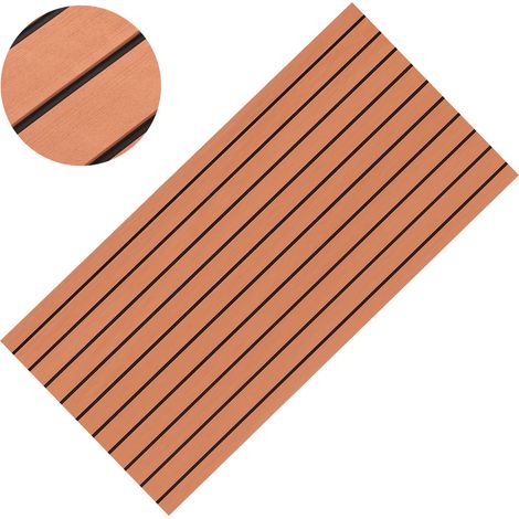 Tapis antidérapant EVA pour bateau, pont marine et camping-car, revêtement de sol 240x60cm/94,5x23,6in, brun clair/noir, 1 pièce (1/5)