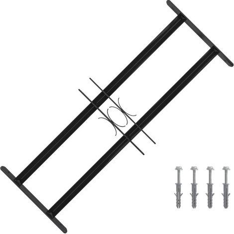 vidaXL Grille de Fenêtre Noir 76 x 30 cm Acier enduit de poudre (1/5)