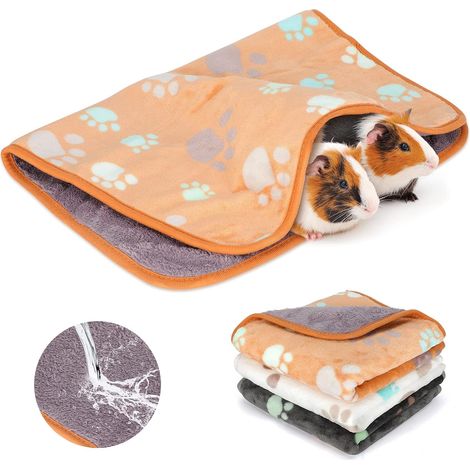 Couverture Impermeable pour Cochon D'Inde 23x16 Pouces Polaire Douce - Tapis Absorbant Anti-Urine pour Lapin (1/5)