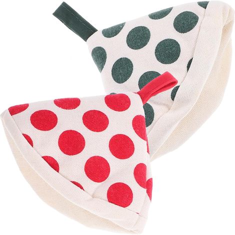 Protección triangular antiescaldaduras de 2 piezas para asas de tapas de ollas (1/4)