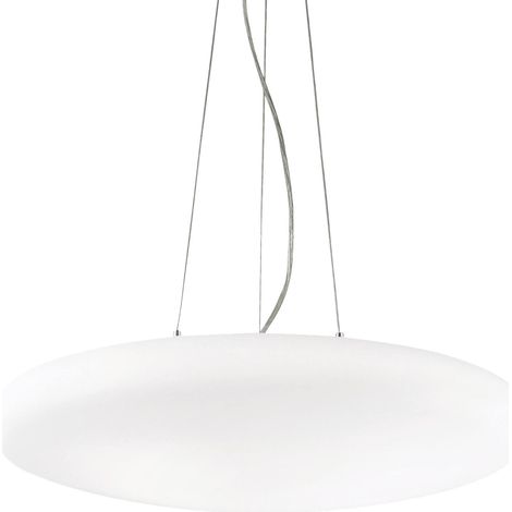 Ideal Lux Smarties Bianco - Grand plafond suspendu à 5 ampoules blanc, E27 (1/3)