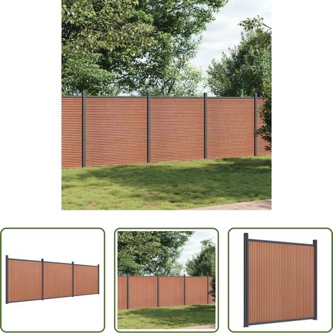 vidaXL WPC-Zaun - Zaunelement Braun 526x186 cm WPC (1/5)