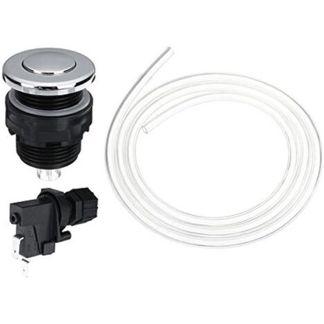 Pair 25V-250V Commutateur De Bain Interrupteur Pneumatique Kit D'Évacuation des Ordures Poubelle Broyeur À Air - 34Mm (1/5)