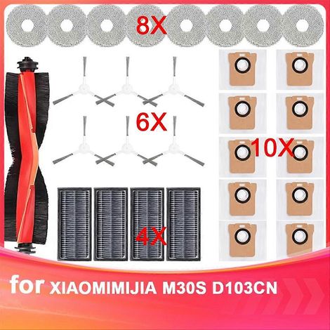 Ersatzteile für den Xiaomi Mijia M30S D103CN Staubsauger: Hauptbürste, Roboterfilter (Ersatzteil).