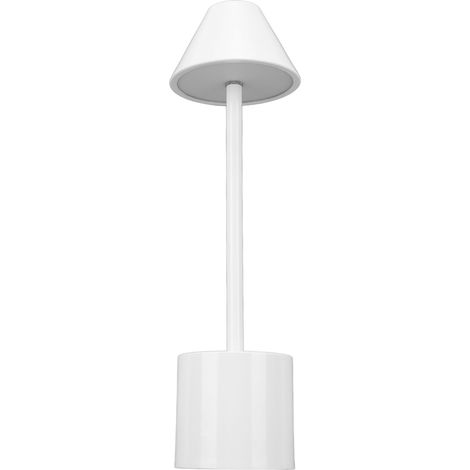 Lampe de table LED 3 modes de couleur, gradation, 2000mAh, recharge USB-C, portable sans fil, métal, blanc, pour chevet chambre (1/5)