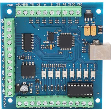 Contrôleur de machine de gravure MACH3 avec interface USB, 4 axes, bleu (1/5)