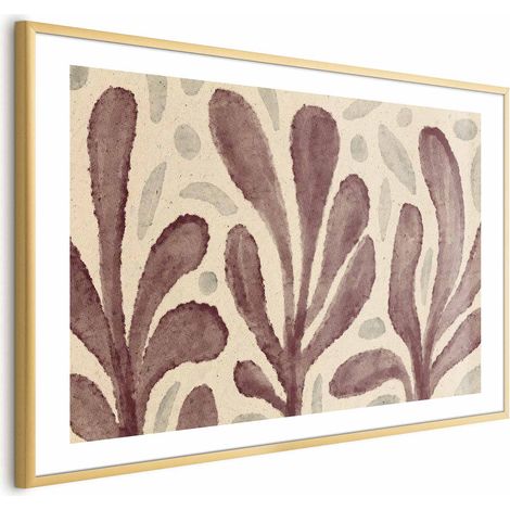 Poster – Blätter und Flecken – große, zitternde Formen, inspiriert von Matisse (1/4)