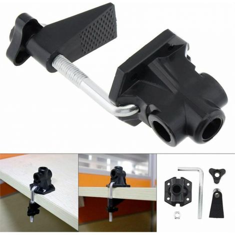 Clip de support de bureau universel noir, support de remplacement en alliage pour pied de Microphone/lampe de bureau