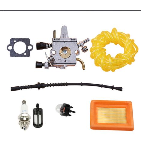 Carburateur STL compatible FS120 FS200 FS250 FS300 FS350 FR450 avec filtre air kit complet, vis réglage (1/5)