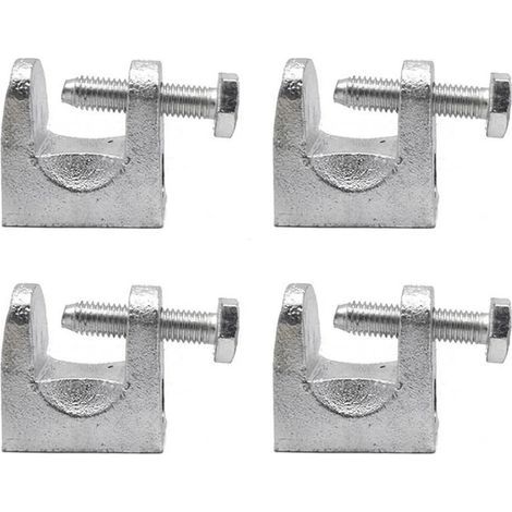 Juego de 4 abrazaderas para vigas, abrazaderas de soporte de acero galvanizado, abrazadera para vigas, abrazadera de perfil Kck, apertura de 25 mm, utilizadas en electricidad, petróleo y gas, construc (1/5)
