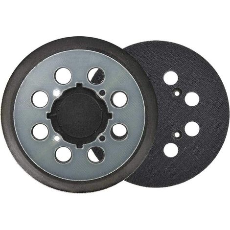 Almohadilla de lijado Tinor de 125 mm con 8 orificios de extracción de polvo, compatible con las lijadoras DeWalt DCW210N y DWE6423 para lijar madera dura - N329079 (1/5)