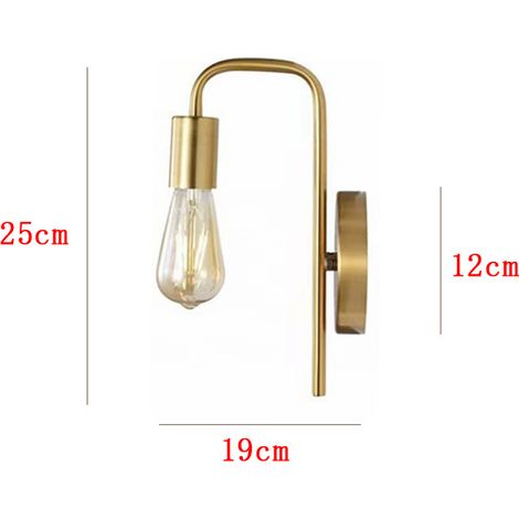 Applique Murale LED Style Nordique Crème, Lampe de Chevet Moderne Minimaliste avec Angle Réglable et Fixation Magnétique, Éclairage Décoratif Français pour Chambre à Coucher (Modèle C Doré avec Ampoul