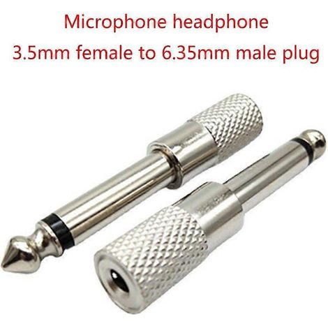 Adaptateur polyvalent 6,35 mm vers 3,175 mm pour divers appareils. Facile à transporter. (1/4)