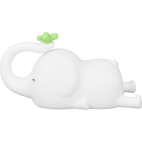 Veilleuse éléphant en silicone pour chambre d'enfant, 3 niveaux de luminosité, minuterie USB, idéale pour la maison, l'hôtel ou le bureau.