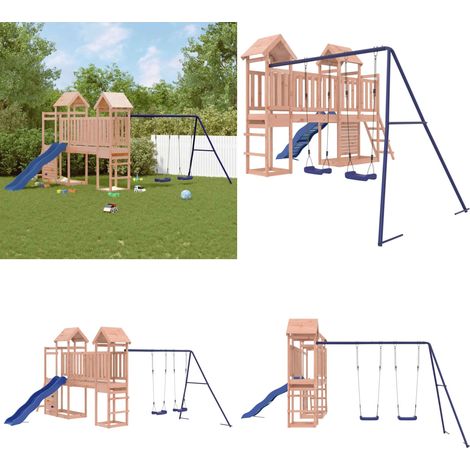 Spielturm Massivholz Douglasie - Holzspielplatz - Outdoor Spielgeräte - Gartenmöbel Kindgerecht - Spielturm - Rutschen - Home & Living