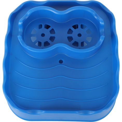 Hot Tub Table Tray with Drain Holes Anti Slip Adjustable Hot Tub Side Table for Swimming Pools SPA Bathtub Blue (1/5)