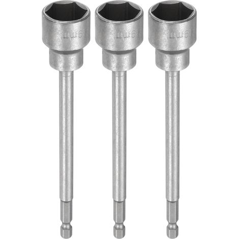 3pcs Embout De Tournevis À Écrous 19mm Douille À Choc Métrique (1/5)