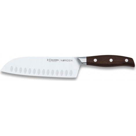 CUCHILLO FORJADO SANTOKU NORDEN 17.5 CM - 7" E 3C - 3 CLAVELES